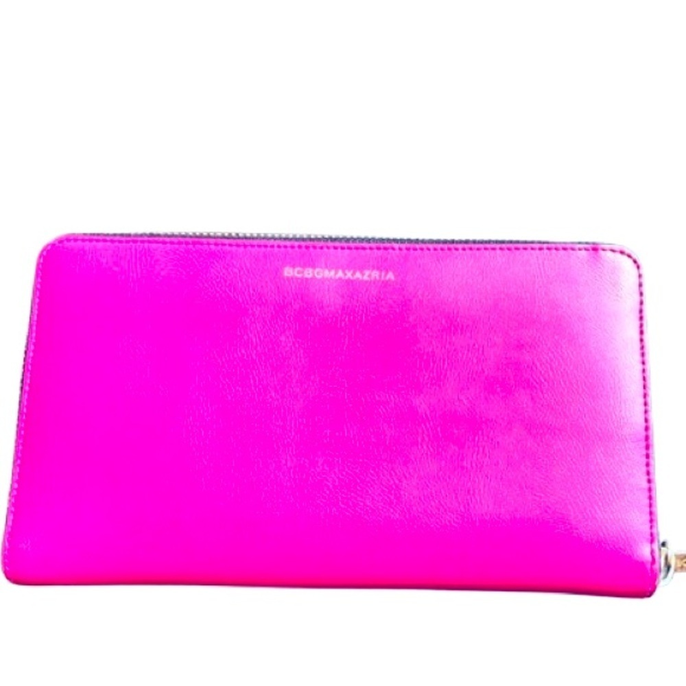 BCBGMaxAzria Pink Leather Wallet Sleek Design mini purse